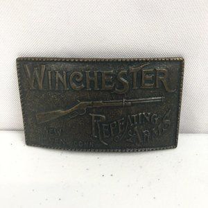 VTG New Haven Winchester Repeating Arms Repeating Arms Brass Belt Buckle